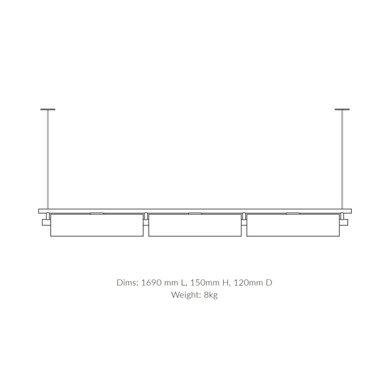 Torii Linear 169 Ribbed Clear & Bronze